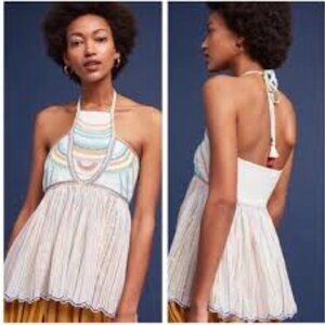 Anthropologie Floreat Itzel Halter Top